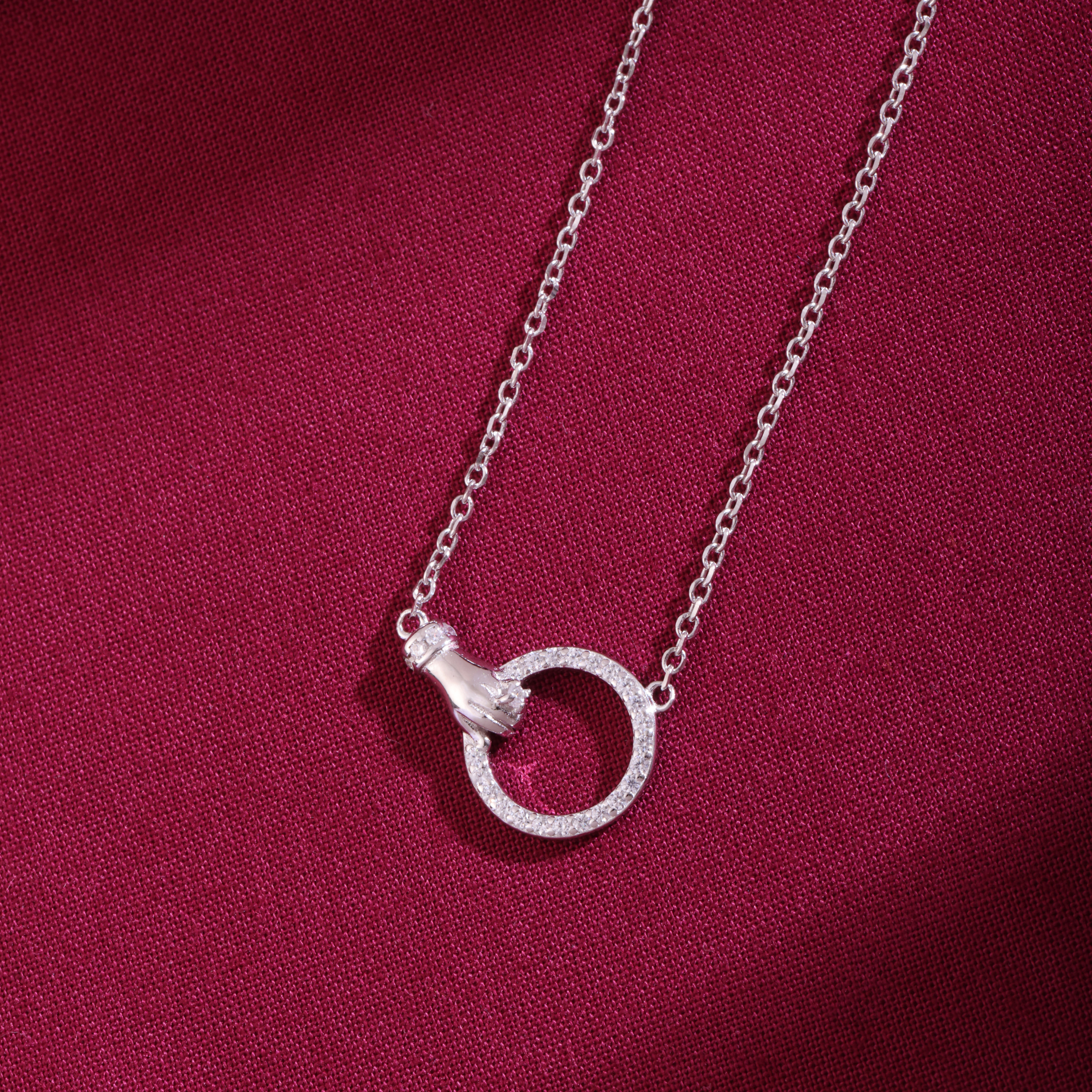 Silver Bond Chain Pendant